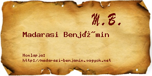 Madarasi Benjámin névjegykártya