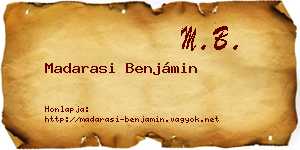 Madarasi Benjámin névjegykártya