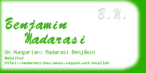 benjamin madarasi business card