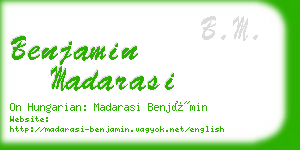 benjamin madarasi business card